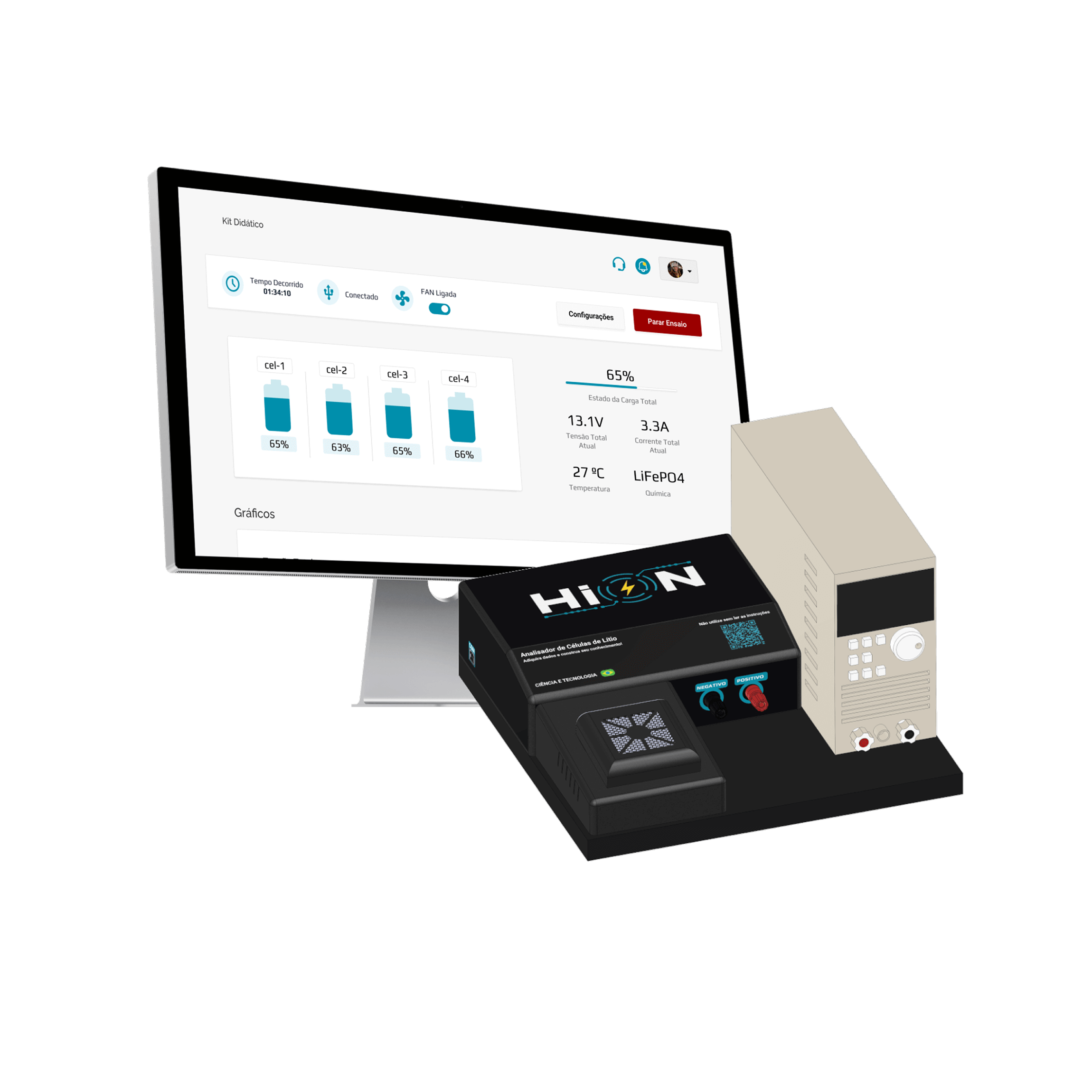 BMSLab Student Analisador Células Lítio Preciso Acadêmico Laboratórios