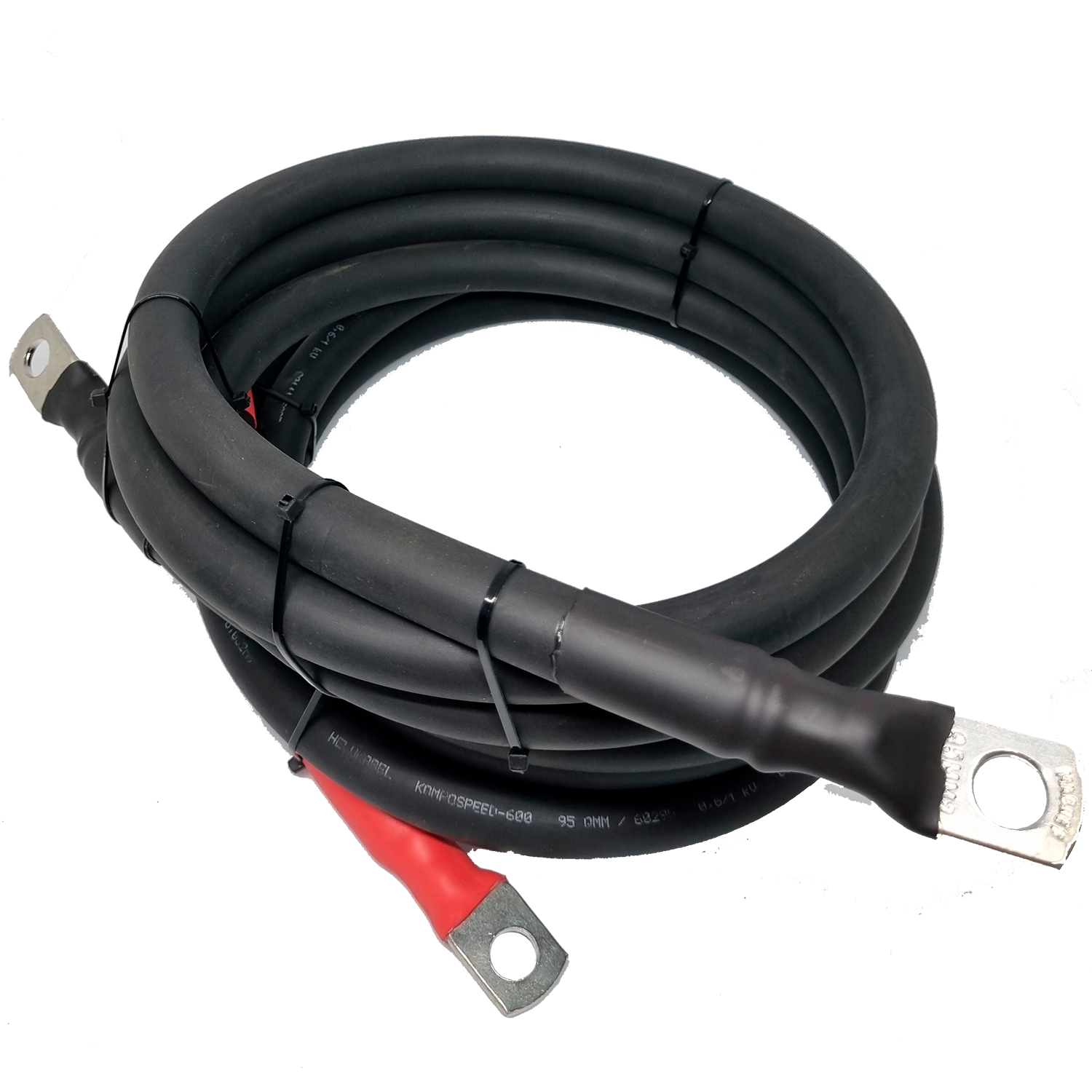 Kit Cabo Potência 95mm² Par Alimentação 2 metros Positvo Negativo Flexível